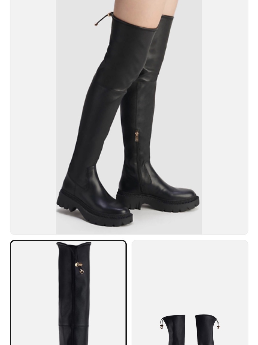 Coach Jolie - Brand New - Black Leather Thigh High Boots - Size 39.5